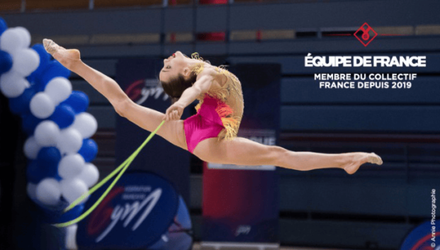 Éléonore Caburet Ensemble france championnat National inseep gymnastique rythmique cerceau landeau massues ballon 